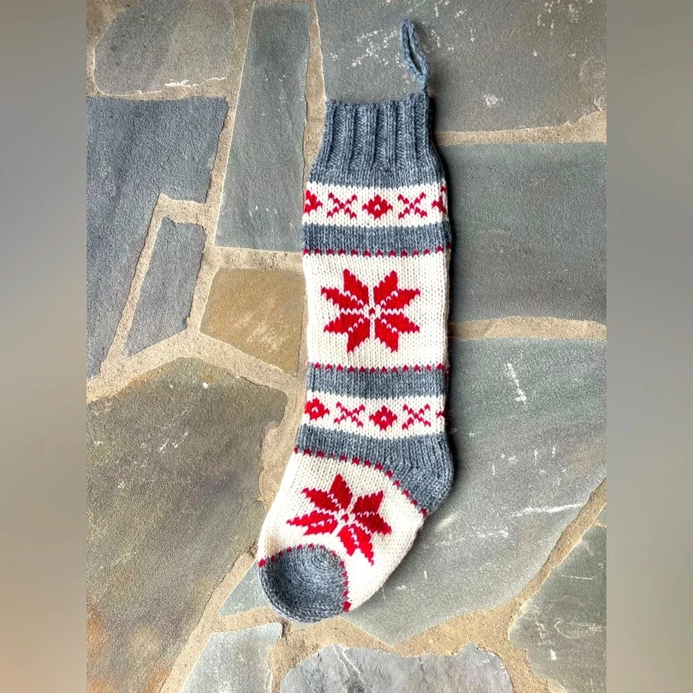New🌟 Chunky Knit Stocking-Terrain-Snowflake